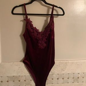 Harlowe & Graham Red Velvet Bodysuit!
